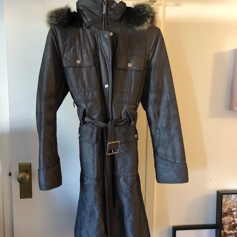 LAUNDRY by shelli segal silver-gray puffer